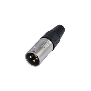 Rean RC3M 3 Pole XLR Male Cable Connector Nickel/Silver